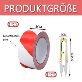 Pack of 2 50 m Reflective Tape, Reflective Tape, Reflective Tape for Construction Sites and Events, Warning Tape, Ideal for Outdoor Use