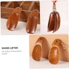 NOLITOY 1set Wooden Shoehorn Portable Shoe Lifters Comfortable Smooth Surface