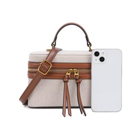 New Classic Satchel Crossbody Purse for Women Chic Mini Box Purse, Women Crossbody Shoulder Bag, Big Beige, Women Trendy Handbag