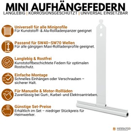 markiso | Roller shutter suspension spring locking spring steel spring roller shutter suspension | mini slats (mini profiles)