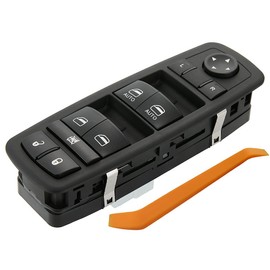 ZAPOSTS Master - Interruptor de ventana eléctrica. 11 pines de metal. Compatible con Jeep Grand Cherokee 2011, 2012, 2013, 2014. Dodge Durango. Interruptores de control lateral del conductor delantero