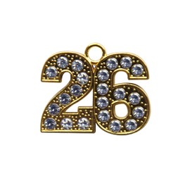 Endea Graduation Tassel Gold Bling Charm Date Drop Year (Gold, 2026)