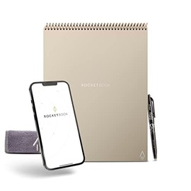 Rocketbook Flip - with 1 Pilot Frixion Pen & 1 Microfiber Cloth Included - Celestial Sand, Letter Size (8.5" x 11")