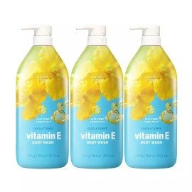 Happy Bath 해피바스 비타민 바디워시 750g 유채꽃 비타민E, 3개 Happy Bath Vitamin Body Wash 750g Canola Flower Vitamin E, 3 Pieces