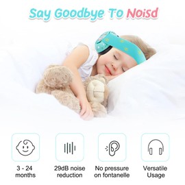 WORCBGIO Infant Ear Protection Noise Cancelling Baby Ear Muffs, Toddler Hearing Protection with Adjustable Elastic Headband，Race car