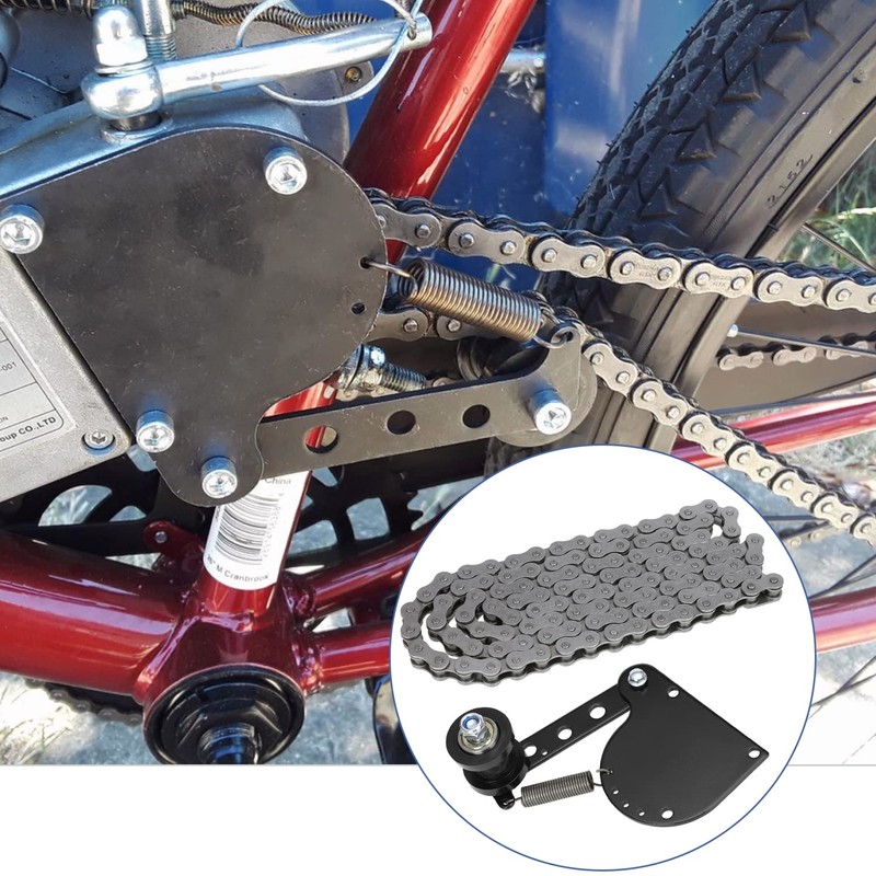 YOXUFA 415H Chain 110L Links with Motorized Bike Chain Tensioner