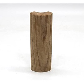 5/8" x 2" x 6" Red Oak Outside Radius Corner Base Block, Trim Molding for Thin Baseboard (1)