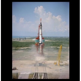 Freedom 7 Launch PHOTO FIRST US Manned Space Flight with Alan Shepard Astronaut