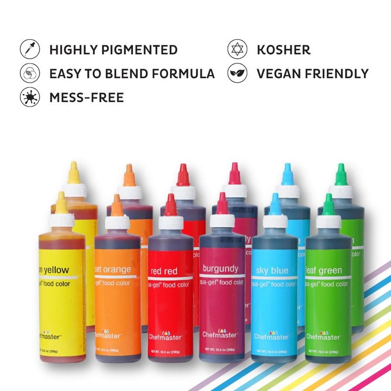 Chefmaster Burgundy Liqua -Gel Food Coloring | Vibrant Color |