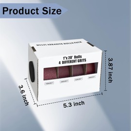 Newkita 4 PCS Emery Cloth Roll Sand Paper Assortment Pack Sandpaper 4 Grits Assorted fo