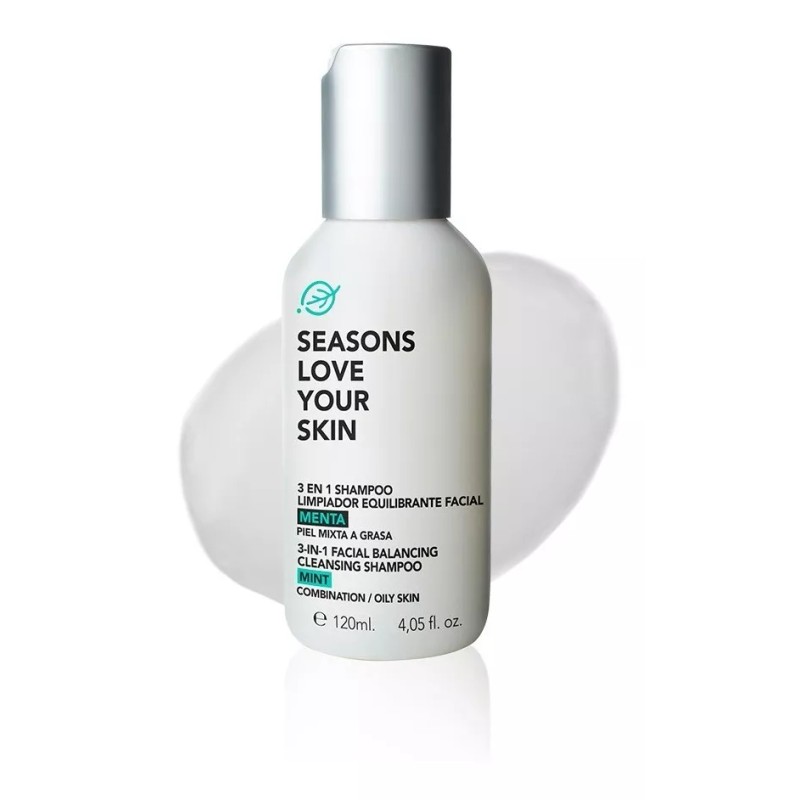 Seasons Love Your Skin 3en1 Shampoo Limpiador Equilibrante Facial Menta