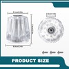 3 Pieces Cold Shower Knob Replacement with Screw, Clear Acrylic
