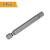 sourcing map 3pcs H6.0 Hex Head Drill Bit Wrench 6mm