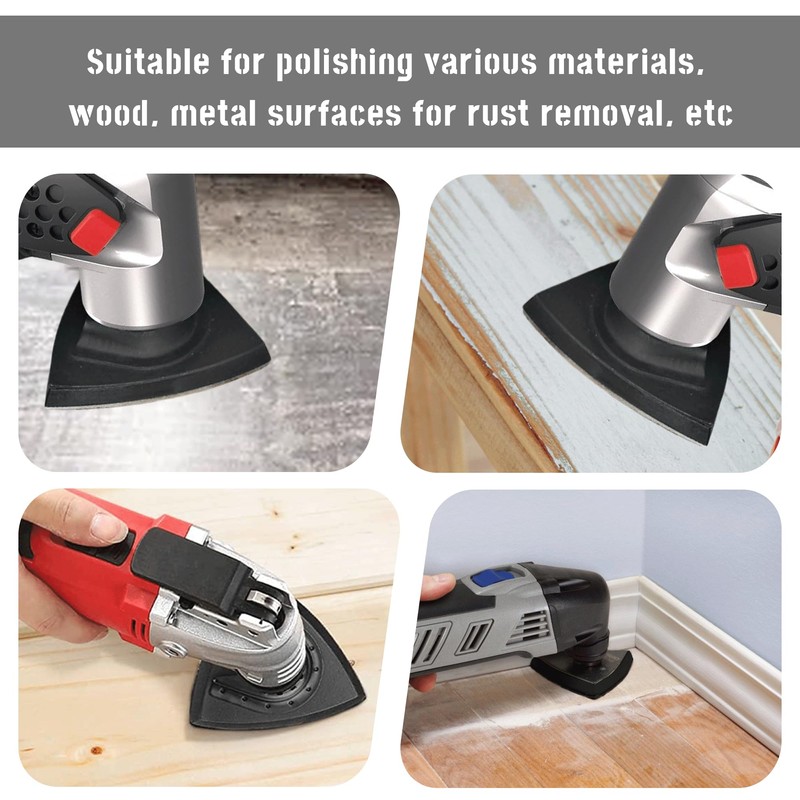 Multi Tool Sanding Pads 4Pcs 80mm Sanding Tools Multitool Triangle