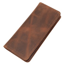 Hide & Drink, Cell Phone Wallet Handmade from Full Grain Leather - Bourbon Brown