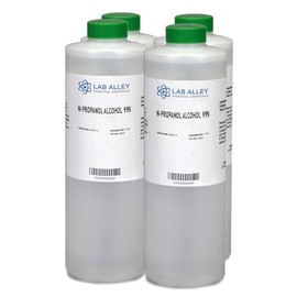 n-Propanol Alcohol, Lab Grade, 1 Gallon (4 x 1 Liter Bottles)