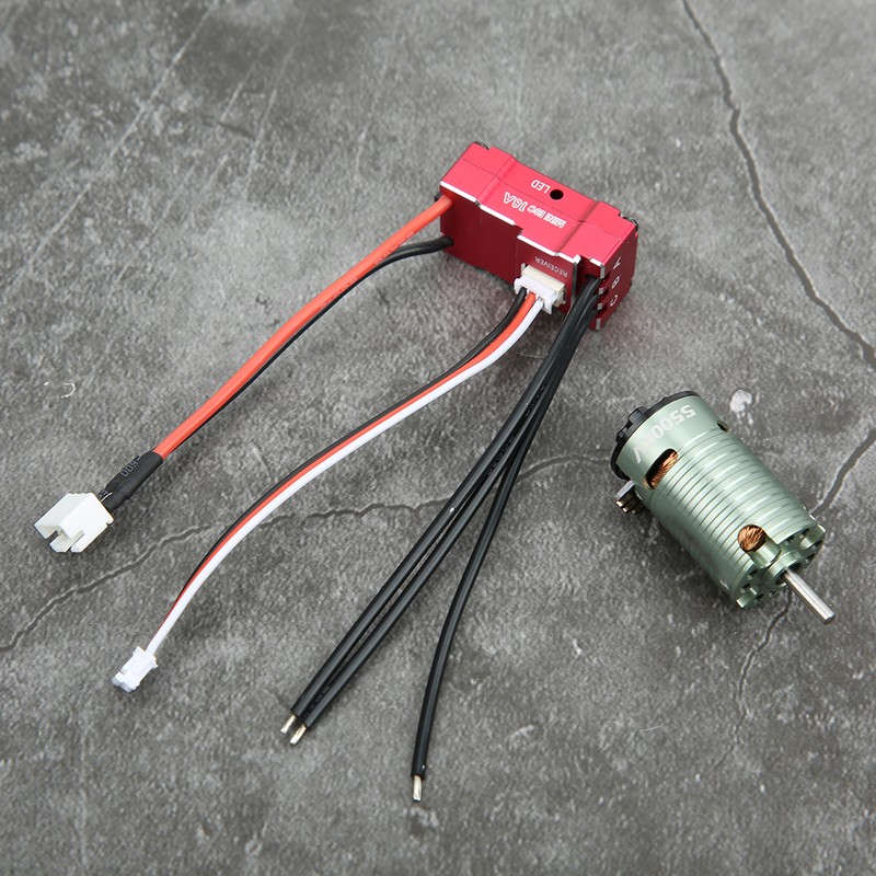 1410 Brushless Motor 18A Red ESC Set RC Car Replacement