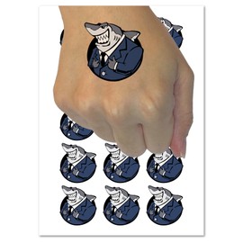Lawyer Loan Shark in a Business Suit Temporary Tattoo Water Resistant Fake Body Art Set Collection - 15 2" Tattoos (1 Sheet)