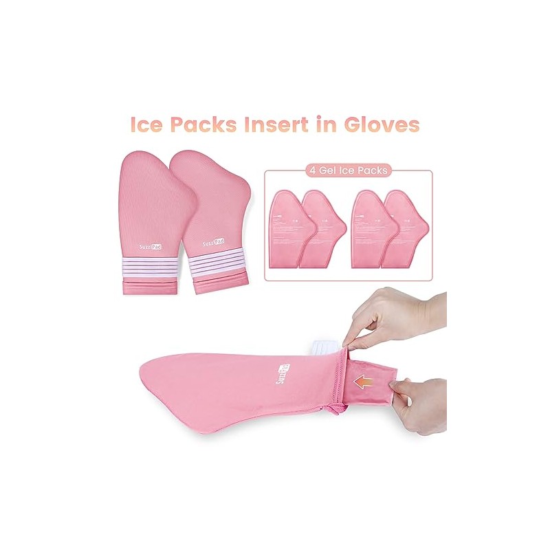 SuzziPad Replacement Ice Gel Packs for Cold Therapy Gloves and