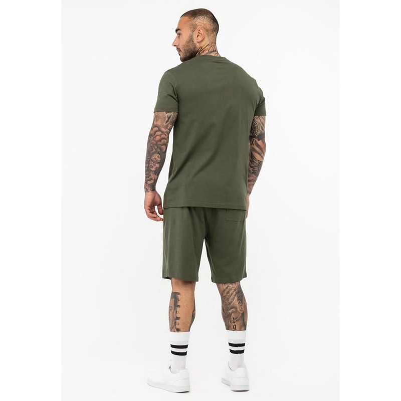 Lonsdale Men's Moy Tracksuit, Olive/Black