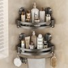 VOLPONE Corner Shower Caddy Suction Cup, 2 Pack Shower Shelves