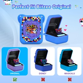 Canboc Silicone Case for Bitzee Orginal Interactive Toy Digital Pet, Protective Skin Cover for Bitzee Virtual Electronic Digital Pet, Blue (Case Only)