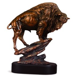 Buffalo Large Statue Bronze Finish