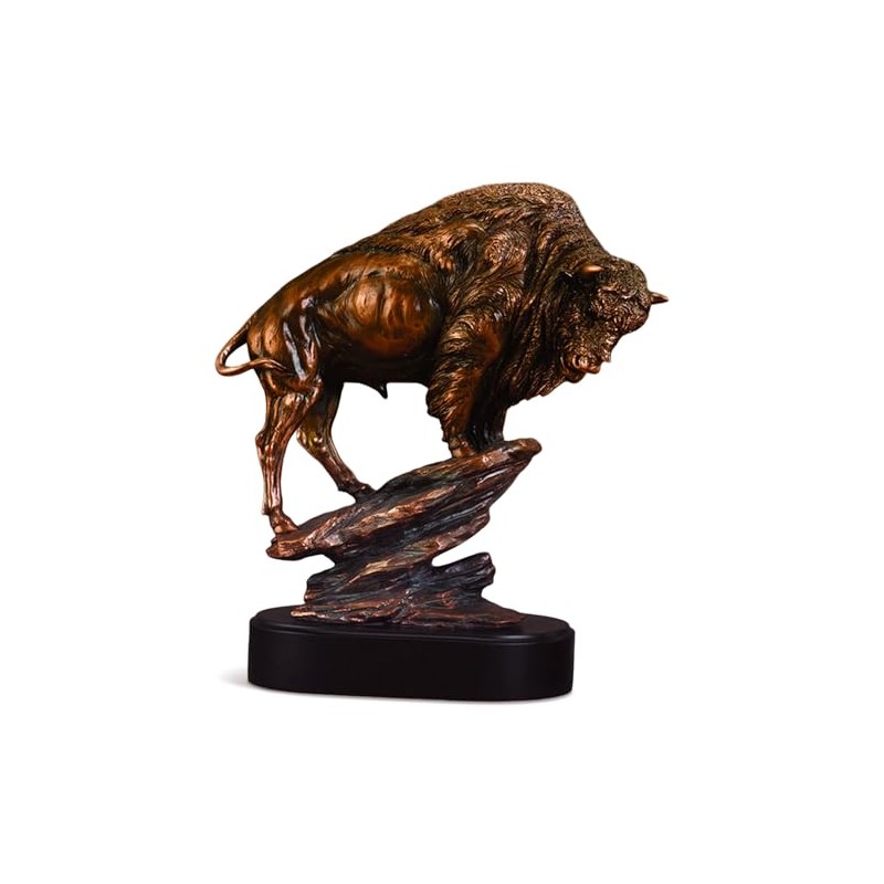 Buffalo Large Statue Bronze Finish