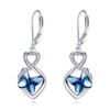 VONALA Infinity Butterfly Earrings for Women 925 Sterling Silver Blue