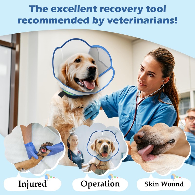 Anti-Escape & Fall Soft Dog Cone Collar Alternative for Small