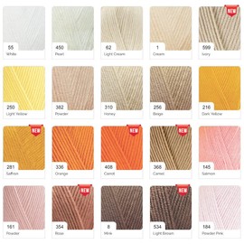 Alize Baby Best Soft Baby Yarn, Worsted Yarn 90% Anti-Pilling Acrylic 10% Bamboo, Lot of 4. Each Skein 3.5 oz (100 g) 262 Yards (240 m) (40 - Blue)