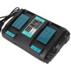 Double Battery Charger with USB Interface DC18RD Fit for Makita
