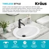 KRAUS Elavo 22 in. Oval Porcelain Ceramic Self-Rimming Drop In