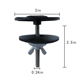 2 Inch Kitchen Sink Hole Cover Faucet Hole Cover Stainless Steel Kitchen Sink Tap Hole Plate Stopper Cover Blanking Metal Plug (Black)