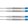 Faber-Castell Ballpoint Pen Refill (Pack of 4, Extra Wide, Blue)