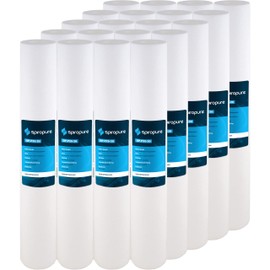 SpiroPure SP-P25-20 20x2.5 25 Micron Spun Melt-Blown Polypropylene Sediment Water Filter Cartridge P25-20 155226-43 (Case of 20)