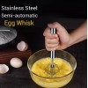 TIKA Semi-Automatic Egg Whisk – Stainless Steel Hand Push Beater