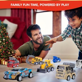 Quanquer Pull Back Cars Advent Calendar 2025 for Kids Boy - 24 Days Toy Cars Advent Calendar 2025 - Count-down Calendar Cars Set for Toddlers Christmas' Gifts