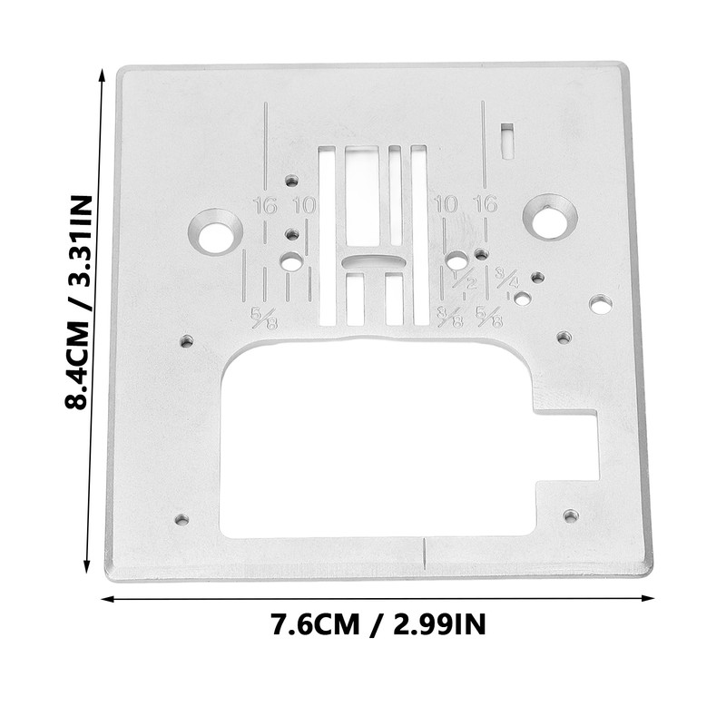 Sewing Machine Needle Plate 7.6x8.4cm Steel Needle Throat Plate for