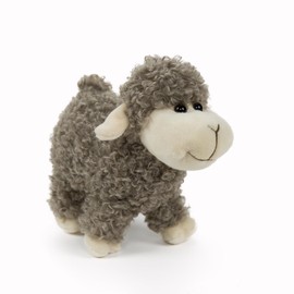 lilizzhoumax Sheep Plush Toy 18 cm / 7 inches, Stand Simulated Animal Kawaii Sheep Cuddly Toy, Realistic Sheep Plush Toy for Wild Animals, Gift for Friends and Children, Furry Stuffed Toy Sheep