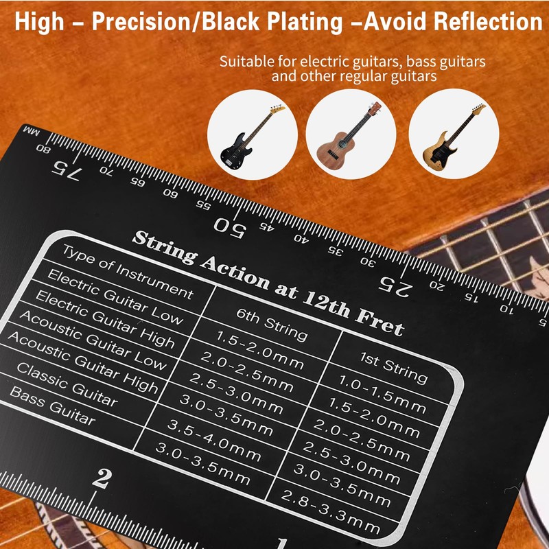 String Action Gauge , Guitar String Height Ruler ,Guitar Set