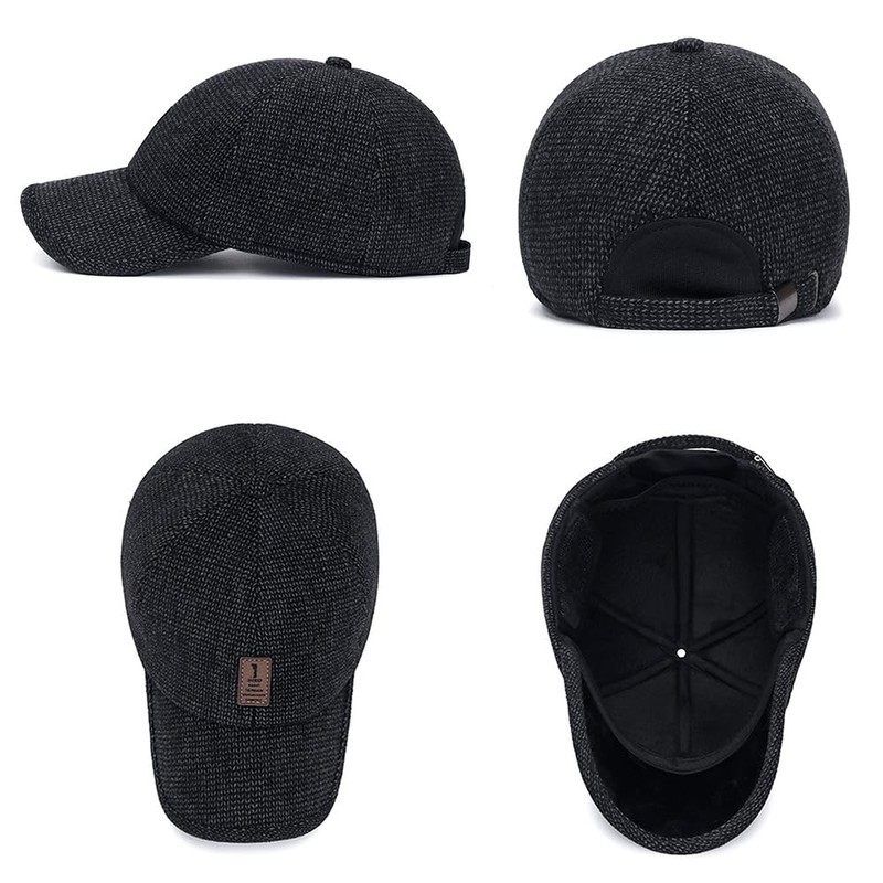 Winter for Men Outdoor Hat, Adjustable Warm Sport Golf Baseball