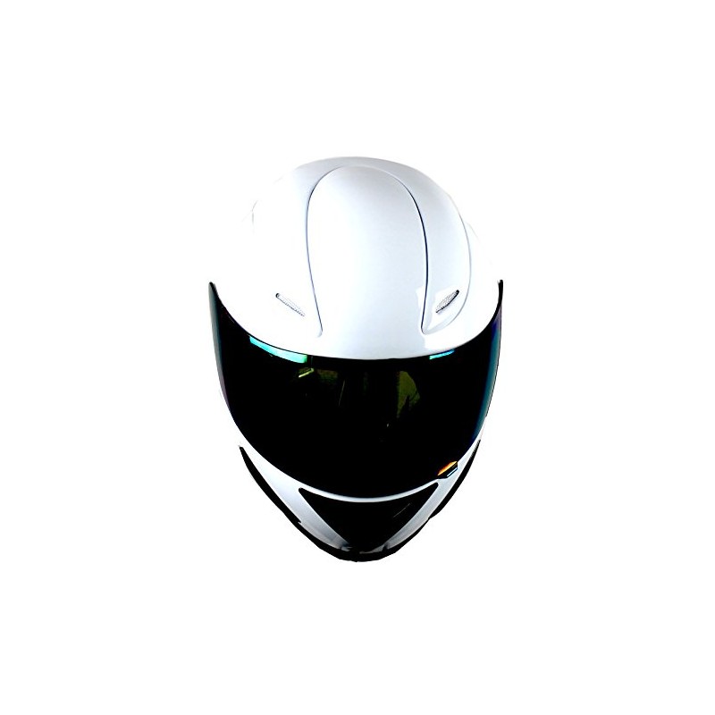WOW Motorcycle Full Face Helmet Street Bike A Glossy White
