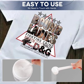 DTF Powder 450g/16oz White DTF Powder Adhesive, Upgrade DTF Transfer Powder with Super Adhesion, Waterproof and Durability for All Fabric.