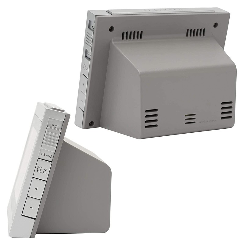 CASIO(カシオ) 目覚まし時計 電波 シルバー デジタル ダブルアラーム 温度 湿度 カレンダー 表示