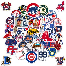 100 Cool Baseball and Softball Stickers Mix and Match, Water Bottle Vinyl Waterproof Stickers, laptops, Phones, Skateboards, Teenage Girls and Boys Decoration