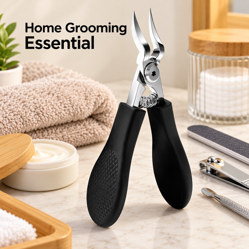 Heavy Duty Stainless Steel Toenail Clipper – Serrated Blade Nail