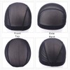 Black Mesh Dome Cap Hair Net for Wigs with Wide