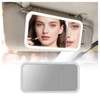 Upgraded Car Vanity Mirror with Lights 5X Magnifying,Rechargeable Visor Mirror