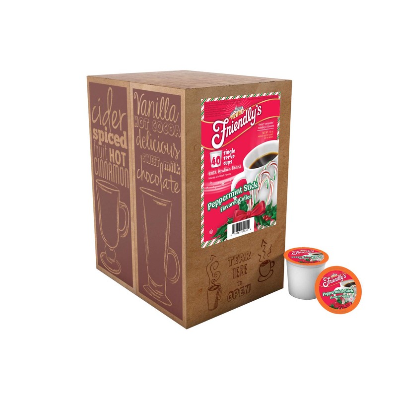 Friendly's Peppermint Flavored Coffee Pods for Keurig K Cup Brewers,